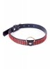 Fetish Boss Series Collar with crystals 2 cm Red Line